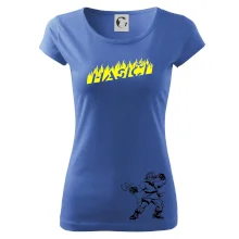 Hasič stojící - nápis hasiči - Velký nápis  na zádech