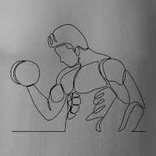 Fitness muž jedním tahem