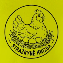 Strážkyně hnízda slepice v emblému