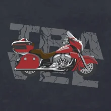 Cestovní motorka Amerika červená