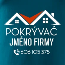 Tričko pro pokrývače - Dvě střechy
