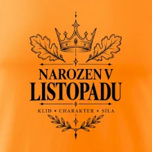 Narozen v listopadu koruna a dubové listy