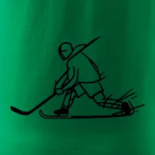 Kreslený hokejista tučnou fixou