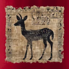 Egyptské hieroglyfy srnka