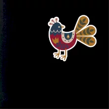 Folklor na prsu slepice