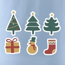 Vánoční sada - stromky a dárky