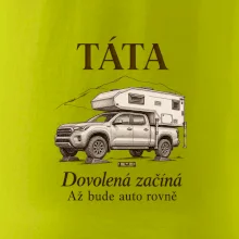 Táta dovolená začíná až bude auto rovně obytný pick-up