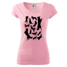 Border kolie siluety