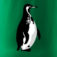 Tučňák černobílý z boku