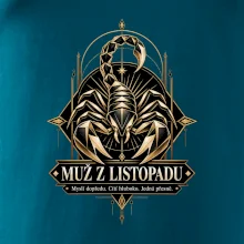 Muž z listopadu geometrický zlatý štír