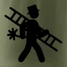 Kominík logo + nápis na zádech