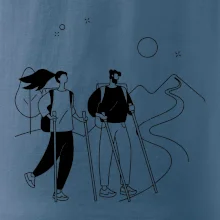 Kreslený pár na výletě