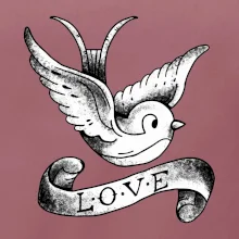 Love holubice - kreslená