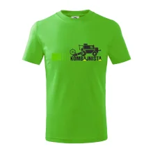 Kombajnista zelená a žlutá