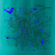 Budějce  - Mapa s vodními toky