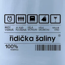 Čárový kód - řidička šaliny