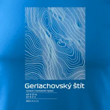 Gerlachovský štít - vrstevnice v obdélníku
