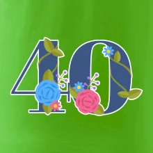 Květinové číslo kreslené - 40