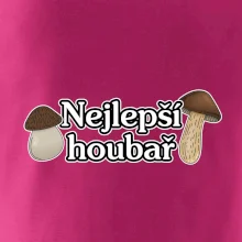 Nejlepší houbař - nápis s houbama