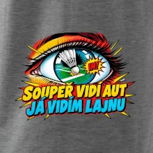 Badminton soupeř vidí aut já lajnu