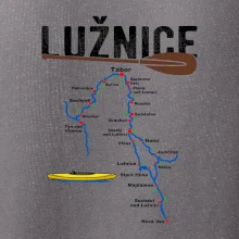 Mapa řeky Lužnice