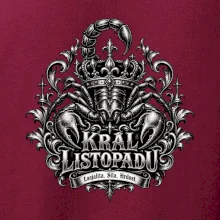 Král listopadu královský štír a koruna