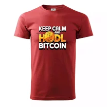 3D nápis Keep Calm and HODL Bitcoin