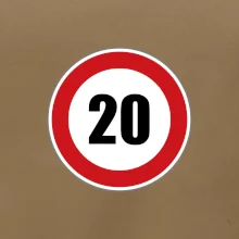 Dopravní značka - omezení rychlosti 20