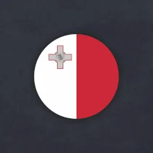 Vlajka Malta kulatá velká