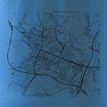 Mapy měst černobílé Ostrava Poruba