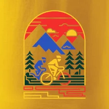 Cyklista na horách - logo