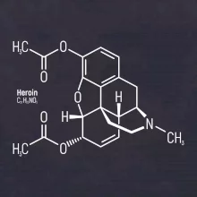 Molekulární struktura Heroin