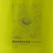 Milešovka - vrstevnice v obdélníku