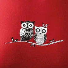 Dvě sovy abstraktní