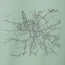 Mapy měst černobílé Budějce