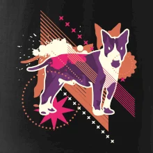 Pes abstrakce fialový