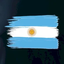 Argentina vlajka kreslená štětkou