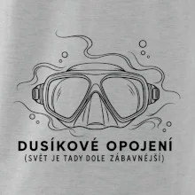 Dusíkové opojení potápěčská maska s vlnícími se linkami