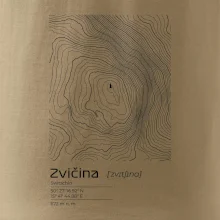 Zvičina - vrstevnice v obdélníku