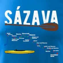 Mapa řeky Sázavy