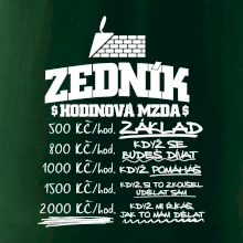 Hodinová mzda zedník
