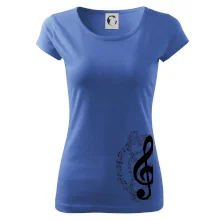 Houslový klíč a noty