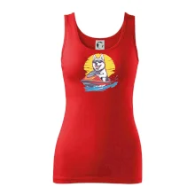 Husky na vodním skútru