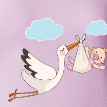 Čáp čekáme miminko - holka