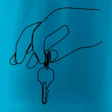 Klíče a ruka jedním tahem