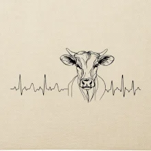 EKG křivka kráva