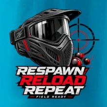 Paintballová maska respawn reload repeat