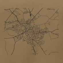 Mapy měst černobílé Klatovy