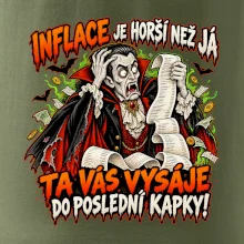 Drákula vyděšený z nekonečně dlouhé účtenky