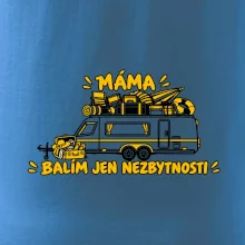 Máma balím jen nezbytnosti rodinný karavan